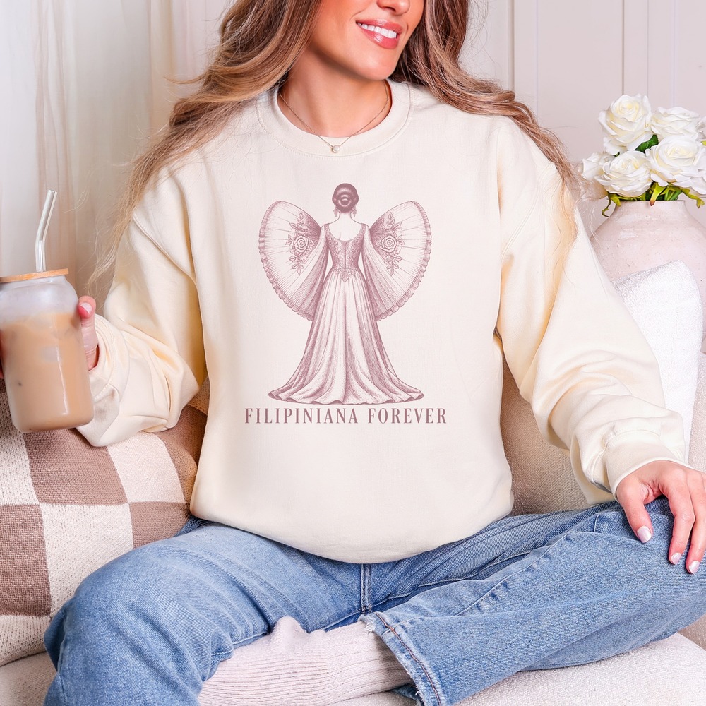 Filipiniana Forever Terno Silhouette with Fan Sleeves Sweatshirt